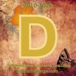 Stylized English letter D for the A to Z Blog Challenge