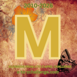 Stylized English letter M for the A to Z Challenge